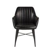 Chaise de salle à manger Herbert - Similicuir noir